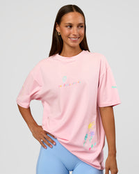 Woman wearing Mother's Day FLXCotton Oversize Tee - Marshmallow | Model:Brylee | Size:XS