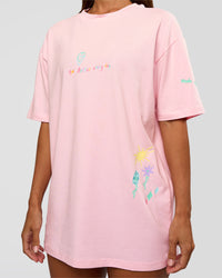 Woman wearing Mother's Day FLXCotton Oversize Tee - Marshmallow | Model:Brylee | Size:XS