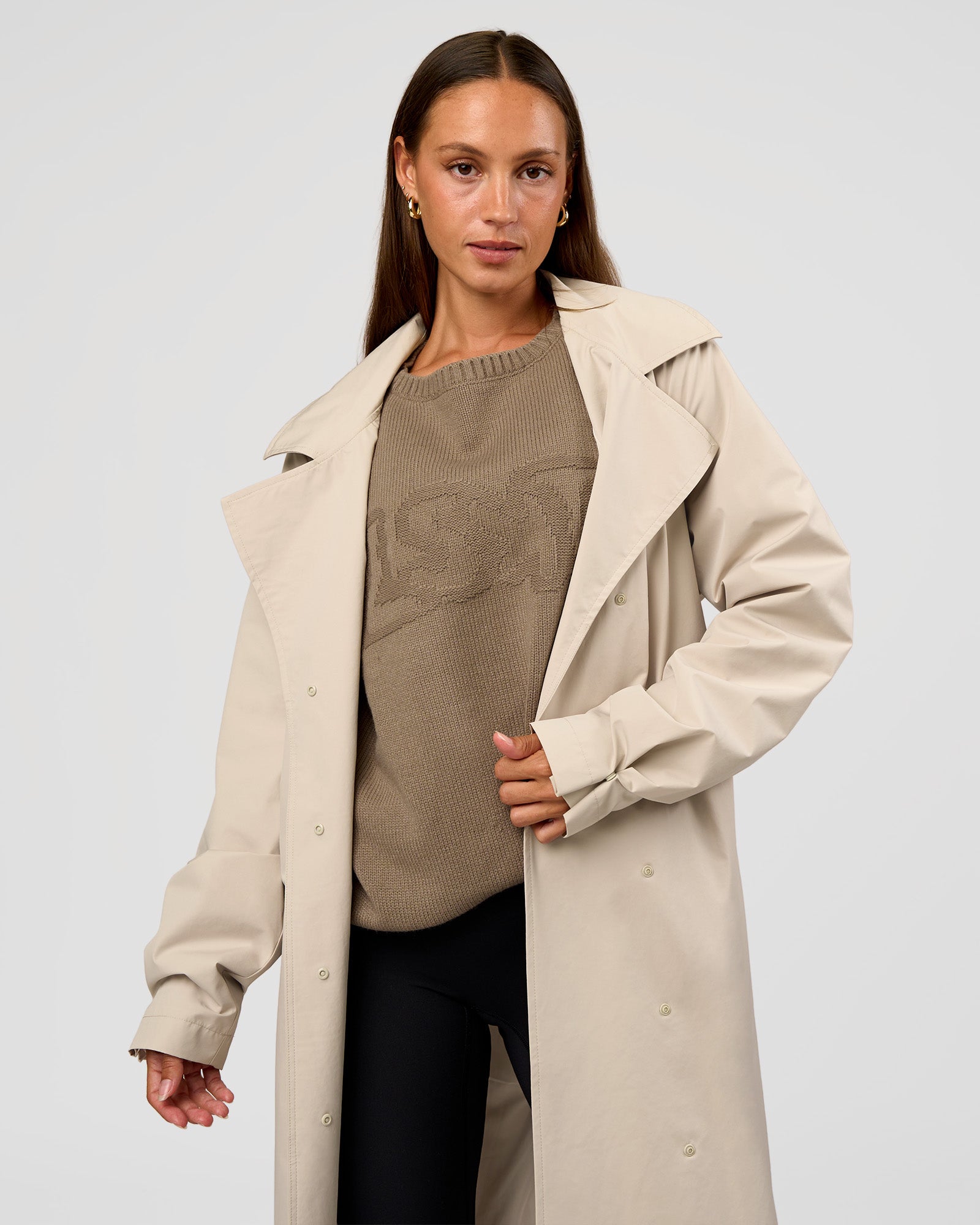 On the Move Trench Coat - Shale Beige | LSKD