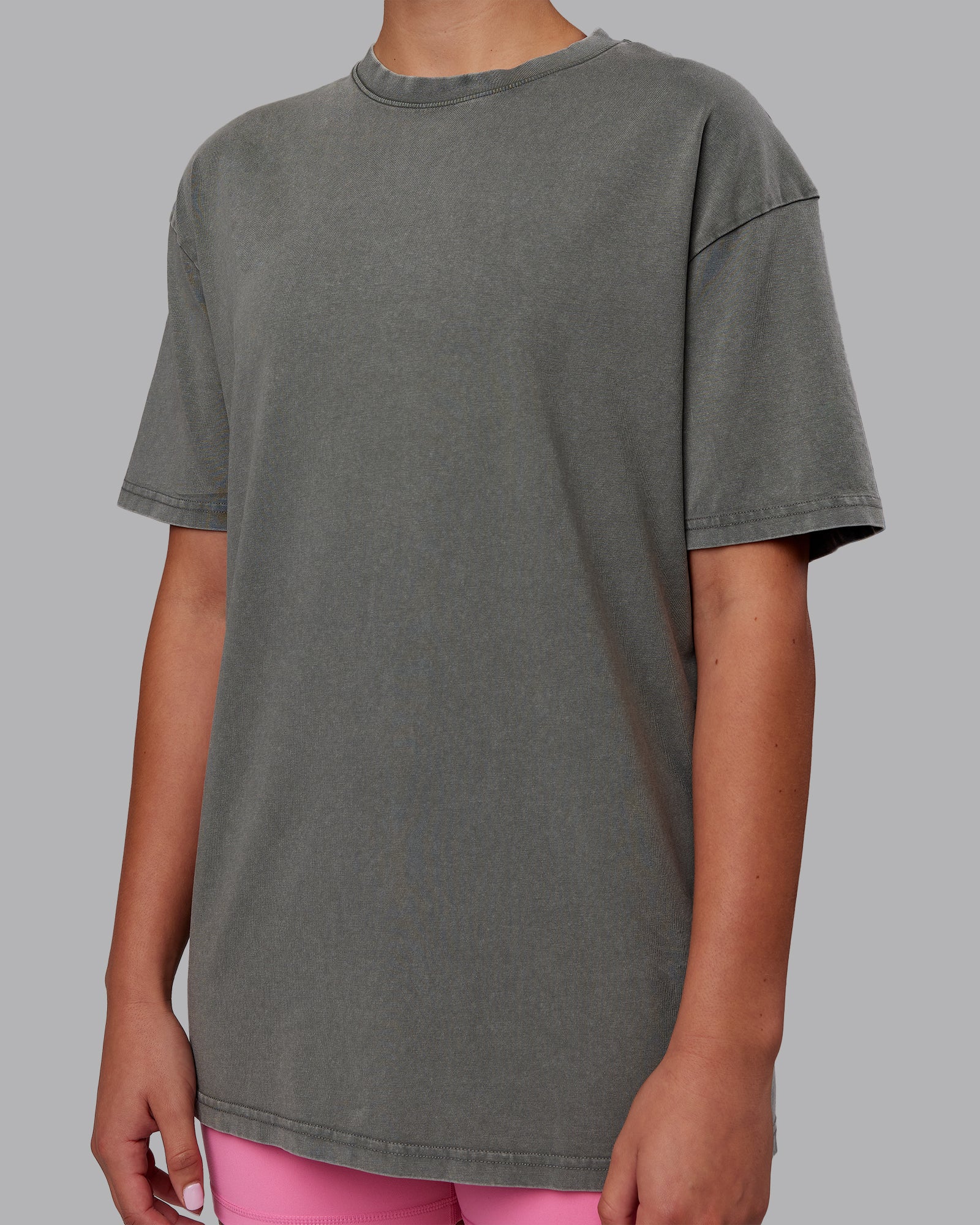 Rise & Lift Washed FLXCotton Tee - Graphite-Purple Opulence | LSKD