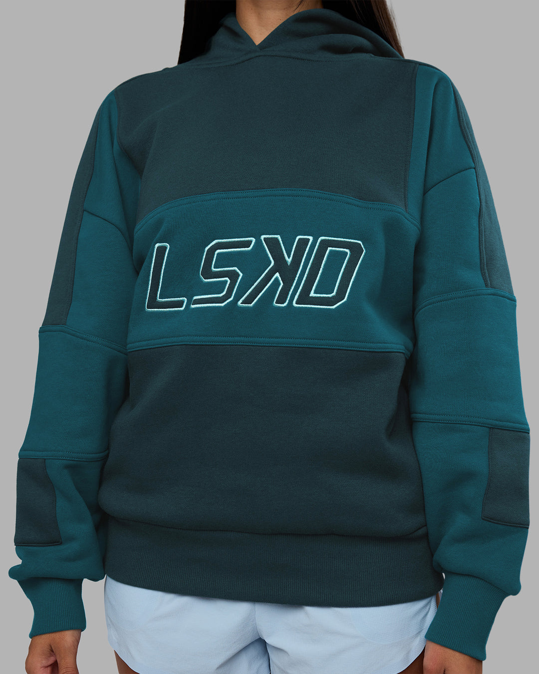 Slam Oversized Hoodie - Deep Sea-Blue Coral