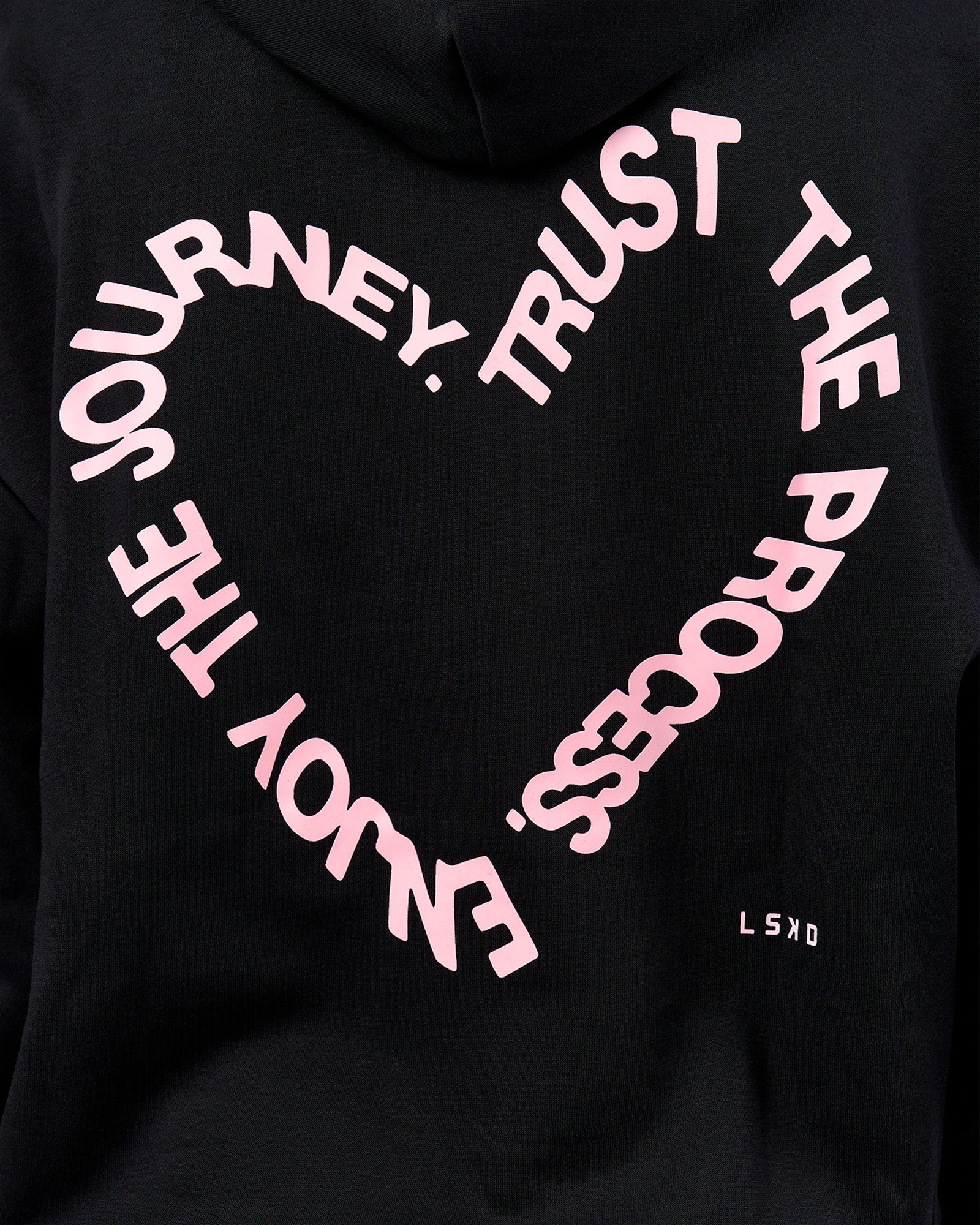 Unisex Love The Process Oversize Hoodie - Black-Marshmallow | LSKD