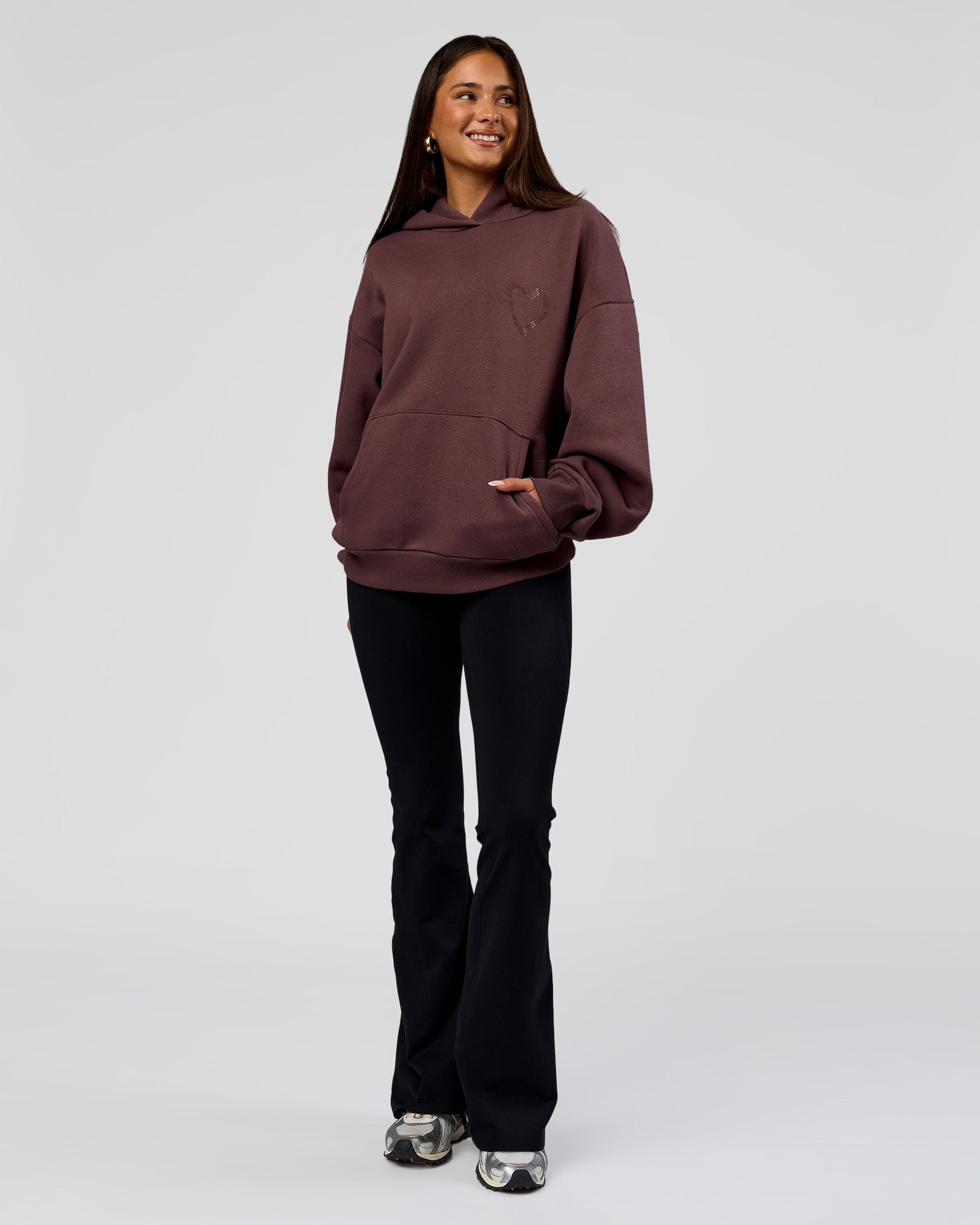 Unisex Love The Process Oversize Hoodie - Cocoa Powder-Hot
