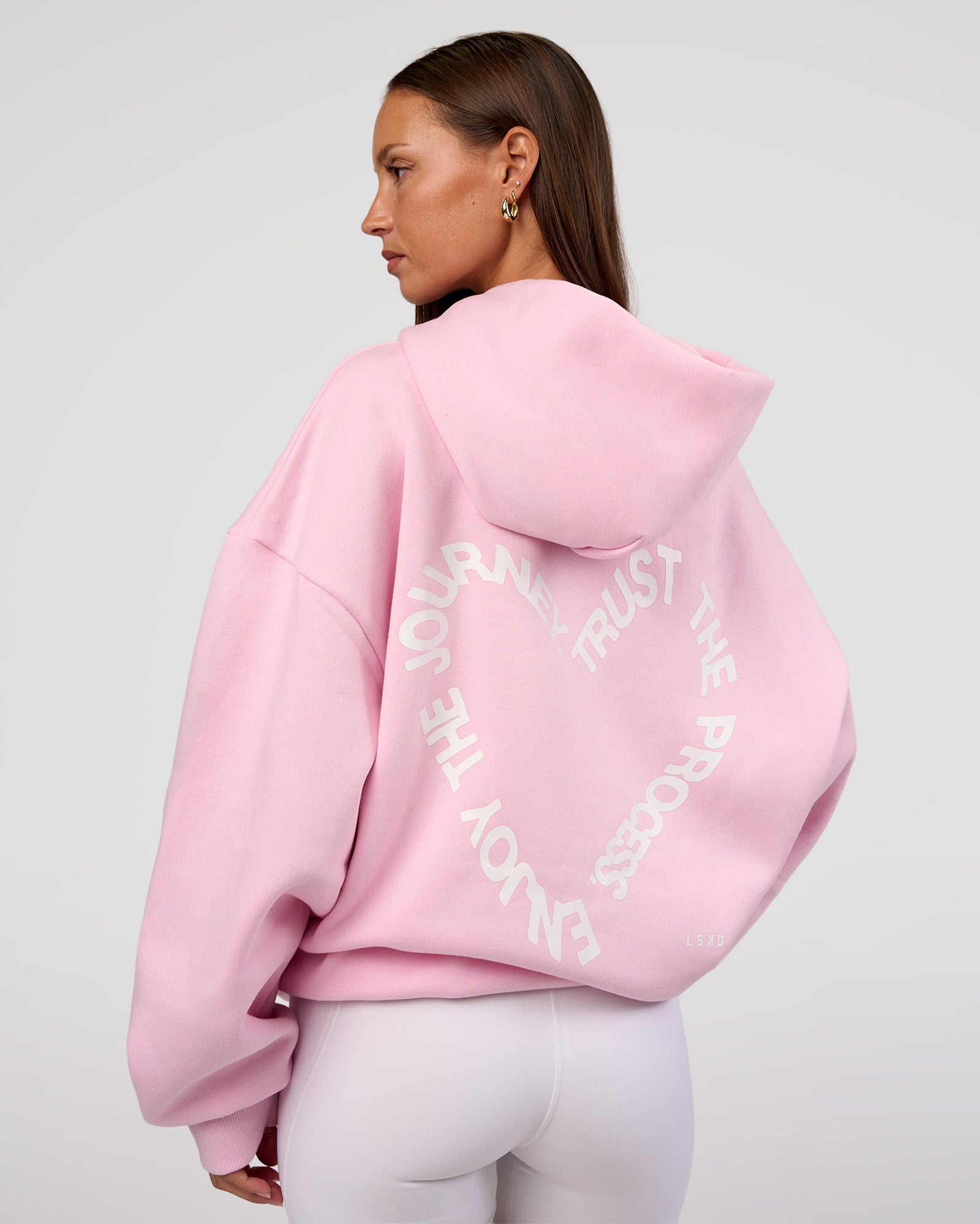 Unisex Love The Process Oversize Hoodie - Marshmallow-White | LSKD