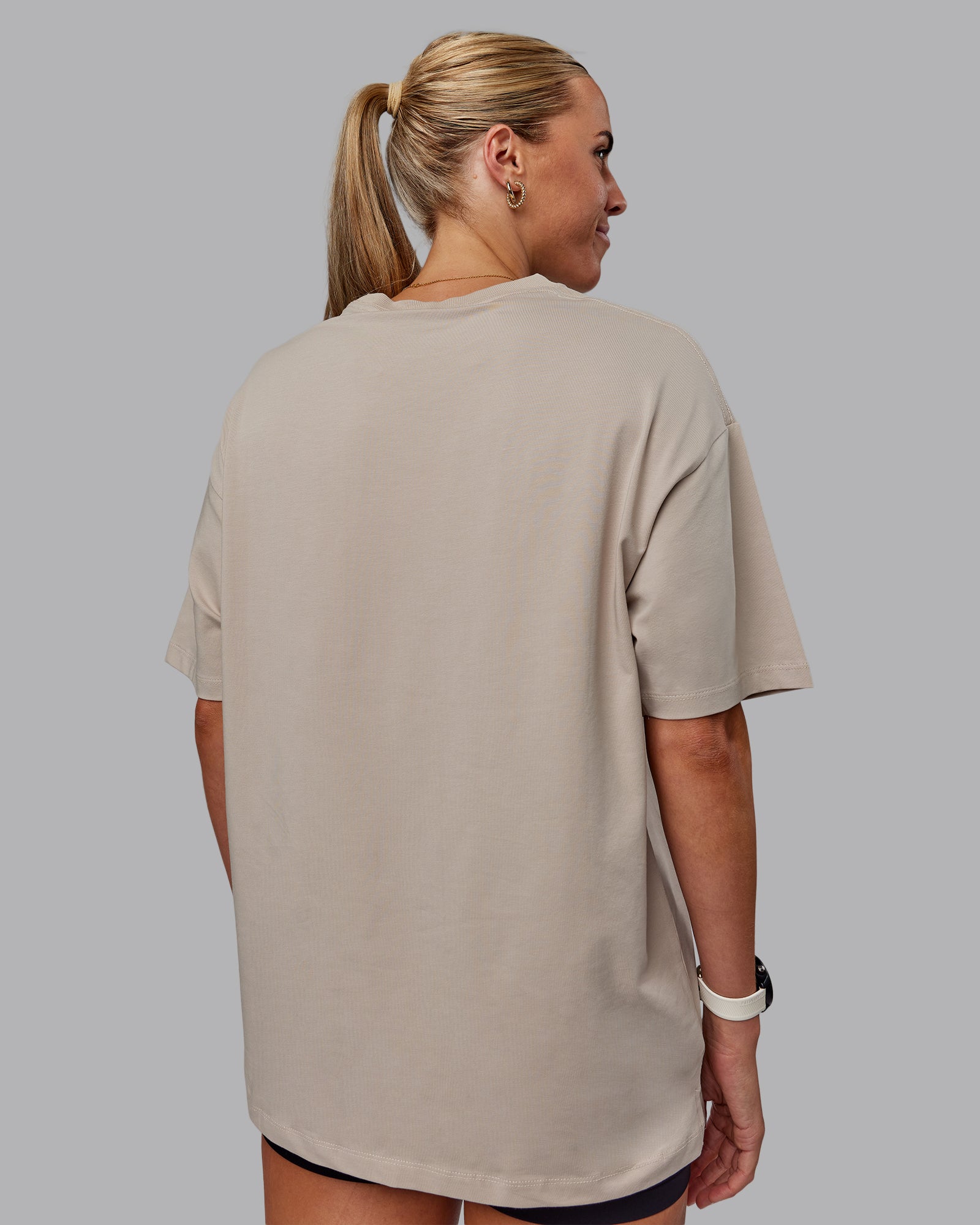 Unisex Deluxe PimaFLX Tee Oversize - Shale Beige | LSKD