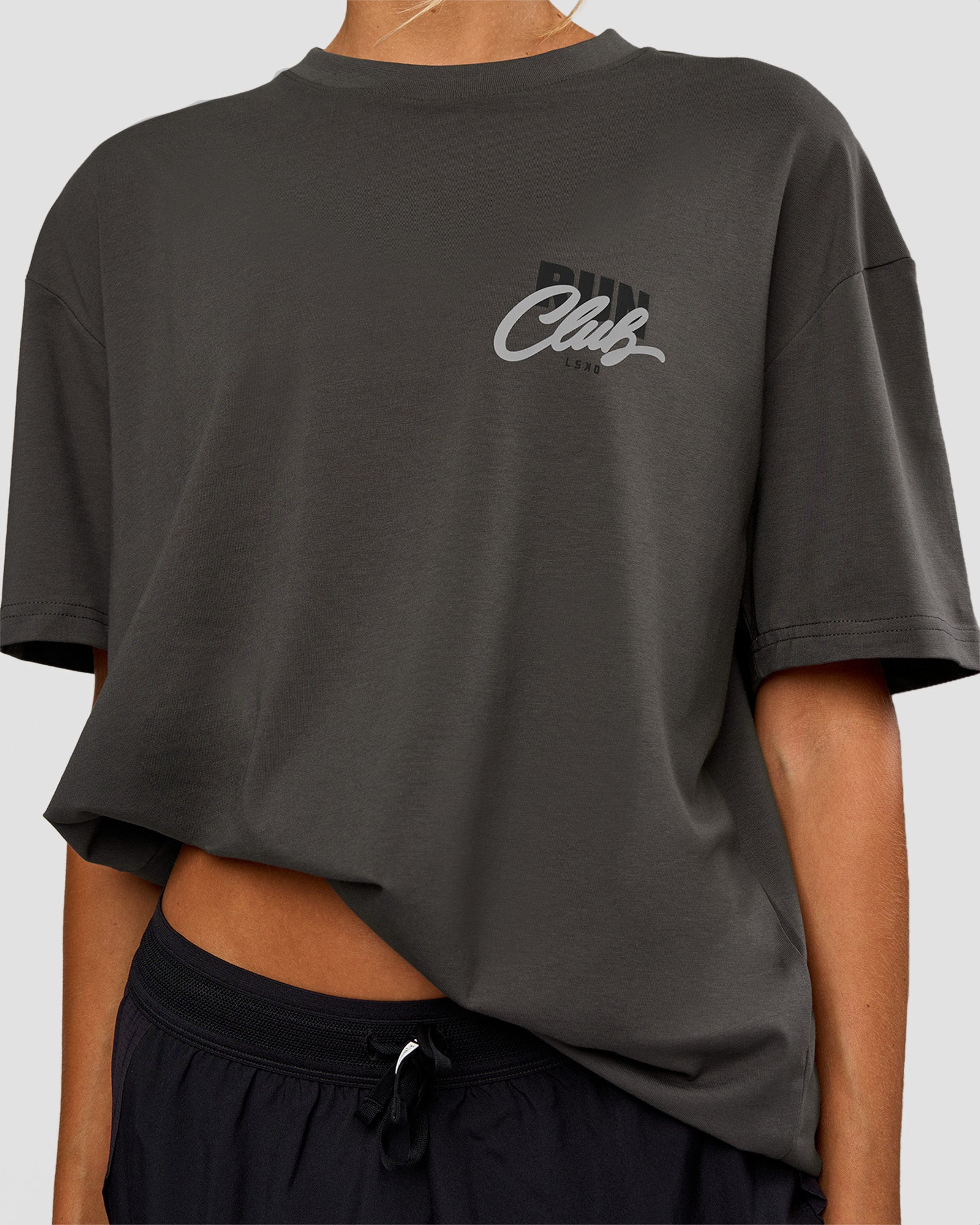 Values Run Club FLXCotton Tee - Dark Storm-Alloy | LSKD