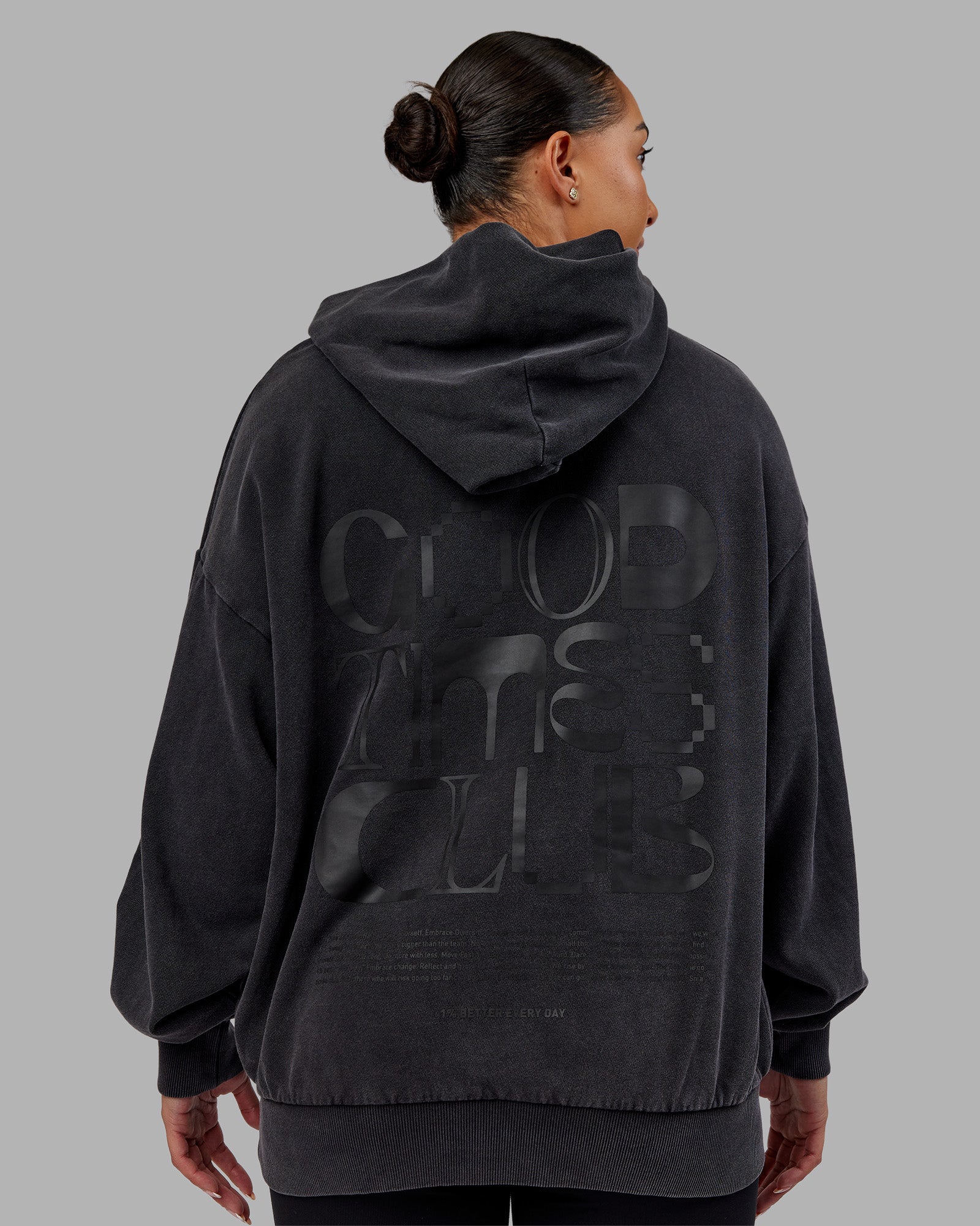 Variation Washed Oversized Hoodie - Black-Black | LSKD