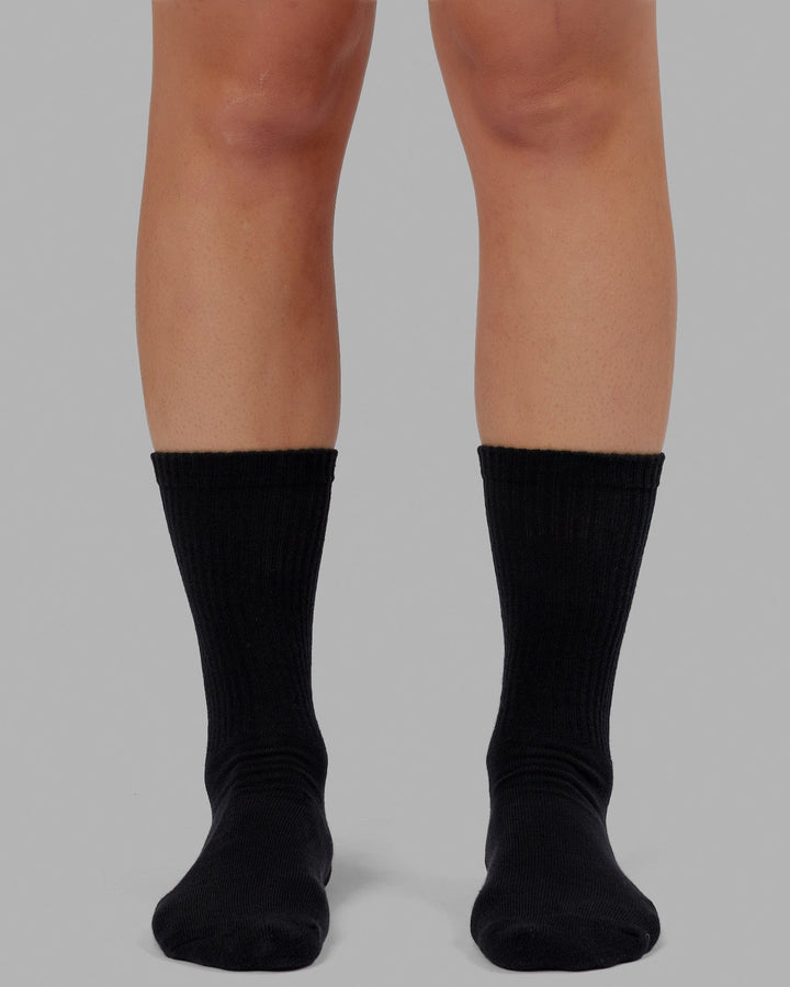 Brand Crew Sock - Black
