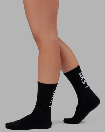 Brand Crew Sock - Black