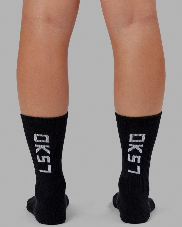 Brand Crew Sock - Black