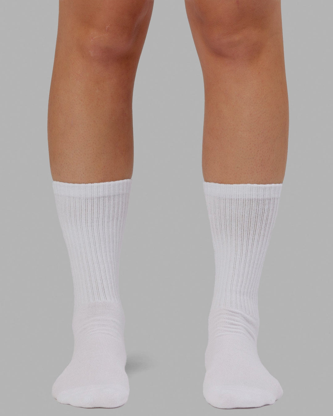 Brand Crew Socks - White