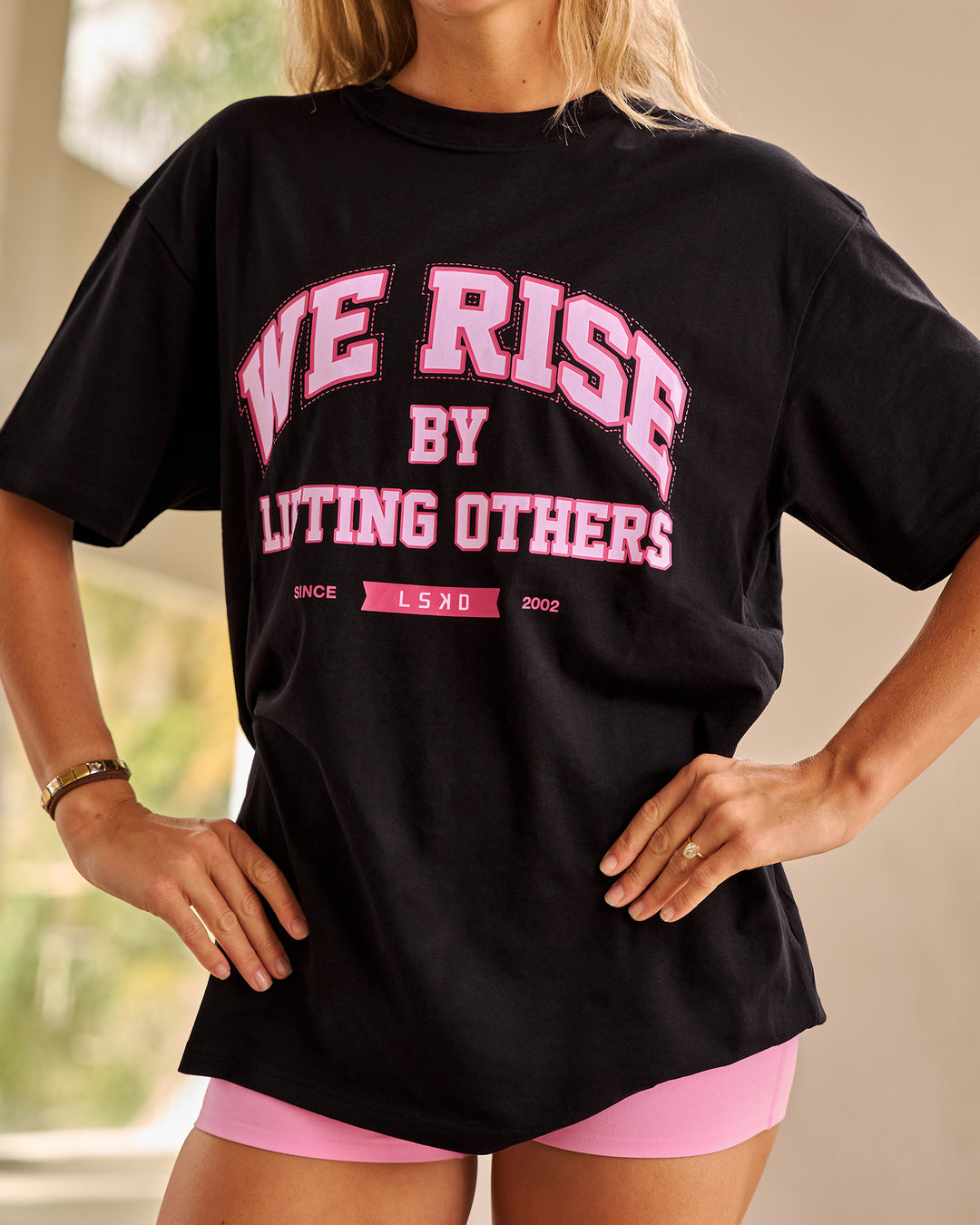Campaign image of BCAM FLXCotton Graphic Oversized Tee - Black - view 25