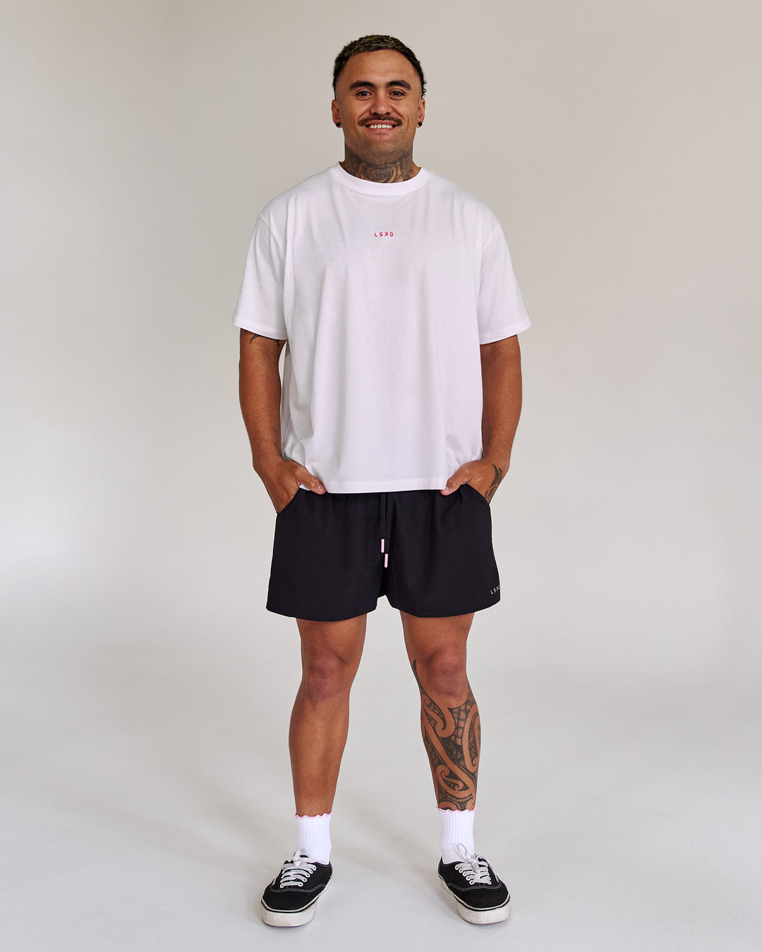 Campaign image of BCAM Go-To FLXCotton Oversized Tee - White-Marshmallow - view 8