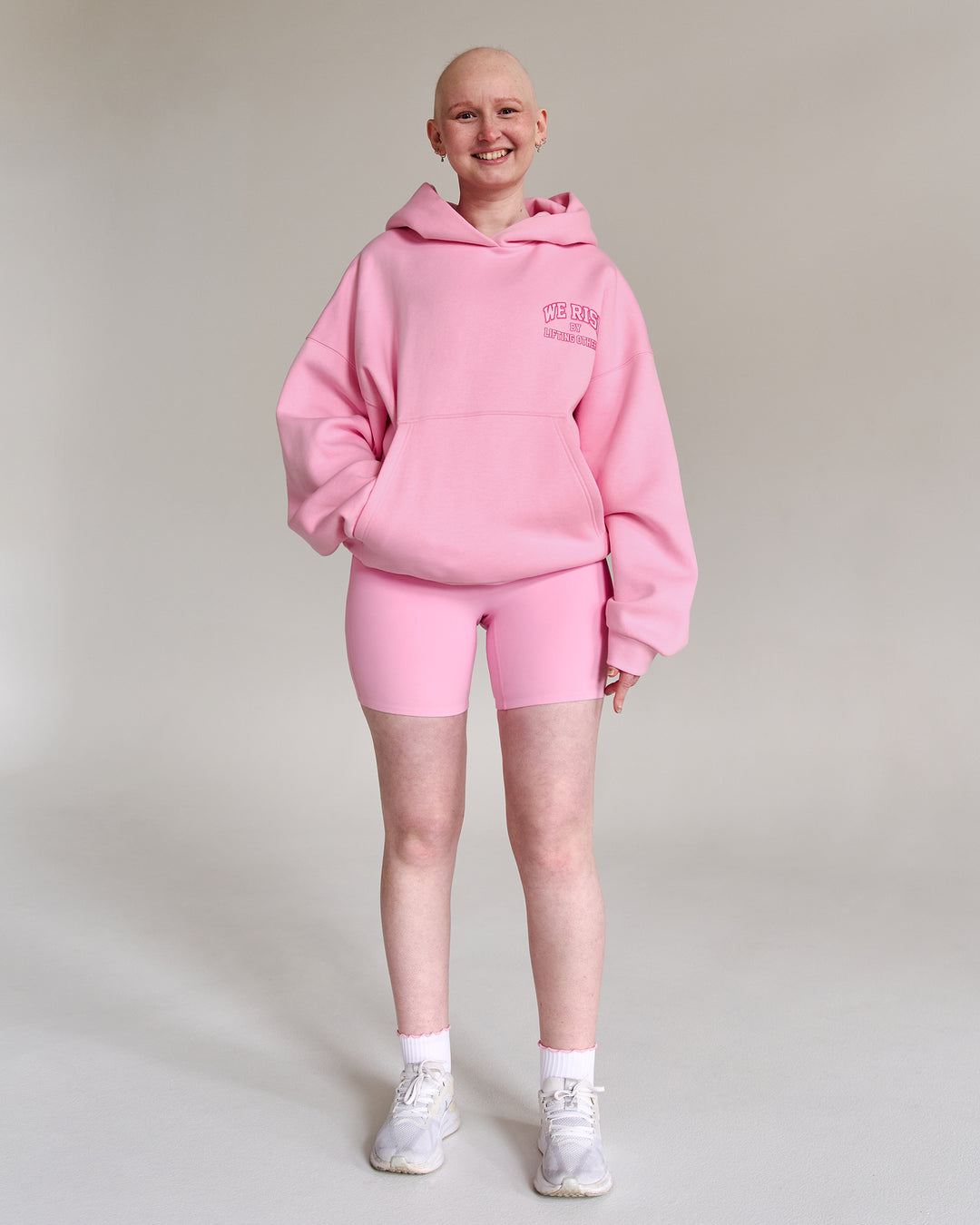 Campaign image of BCAM Heavyweight Boxy Hoodie - Pink Rose - view 25