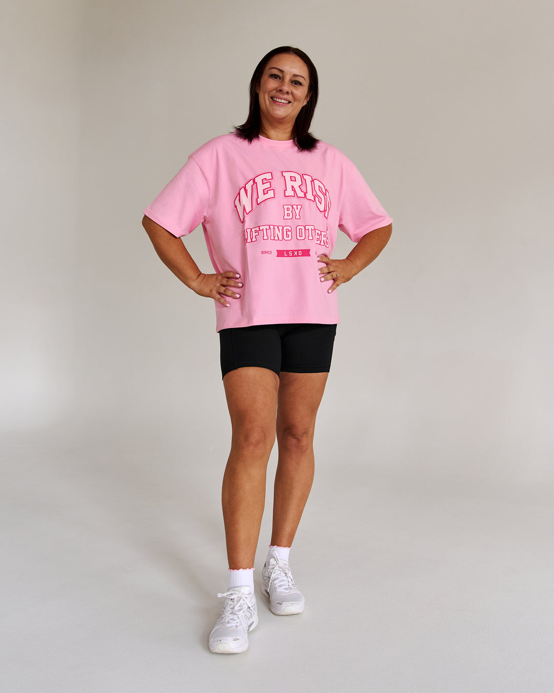 Campaign image of BCAM Heavyweight FLXCotton Graphic Boxed Tee - Pink Rose - view 17