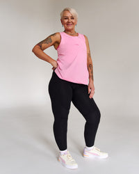 Campaign image of Go-To FLXCotton Longline Tank - Pink Rose-Ultra Pink | Thumbnail Index: 5