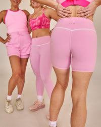 Campaign image of Pinnacle High-Rise 6" Short - Pink Rose-White | Thumbnail Index: 8