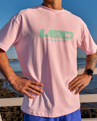 Campaign image of Sideline FLXCotton Oversized Tee - Marshmallow-Jelly Mint | Thumbnail Index: 0