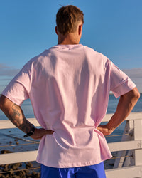Campaign image of Sideline FLXCotton Oversized Tee - Marshmallow-Jelly Mint | Thumbnail Index: 4