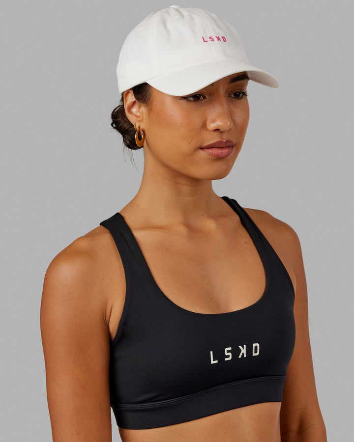Compact Cap - White-Flamingo