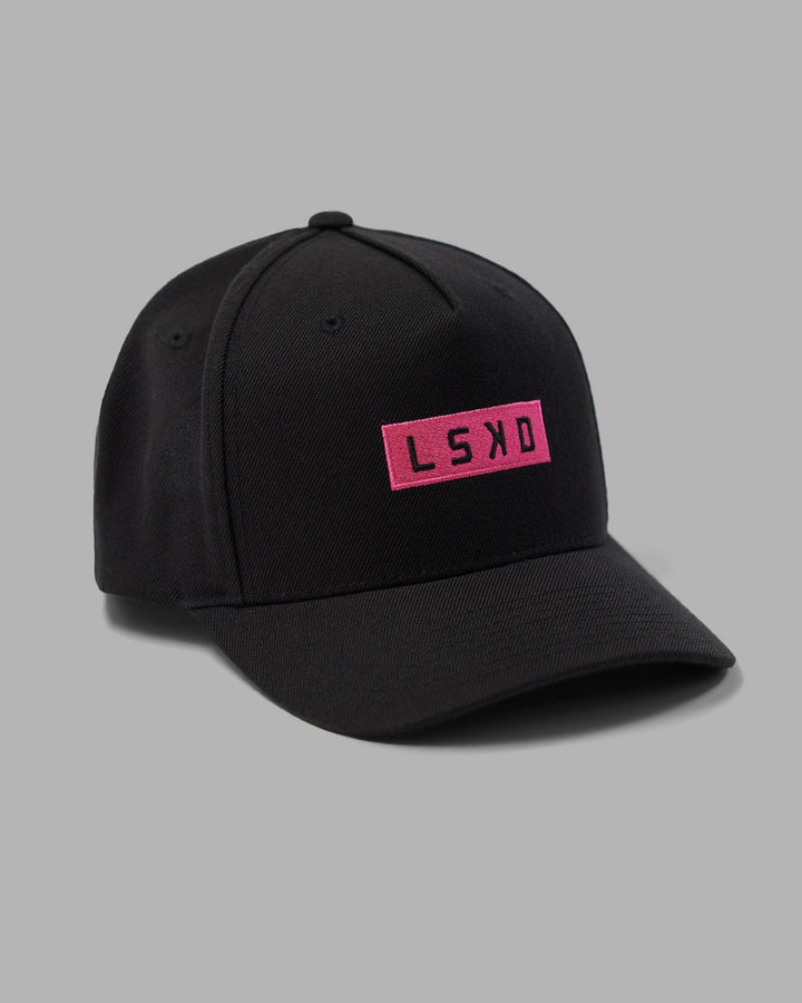 Cornerstone Snapback Cap - Black-Flamingo
