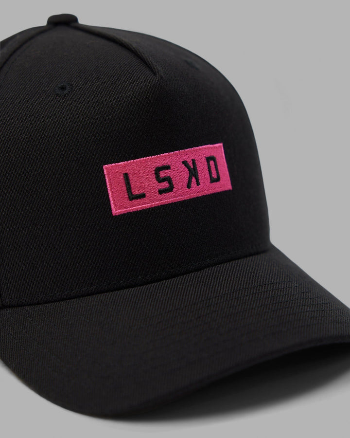 Cornerstone Snapback Cap - Black-Flamingo