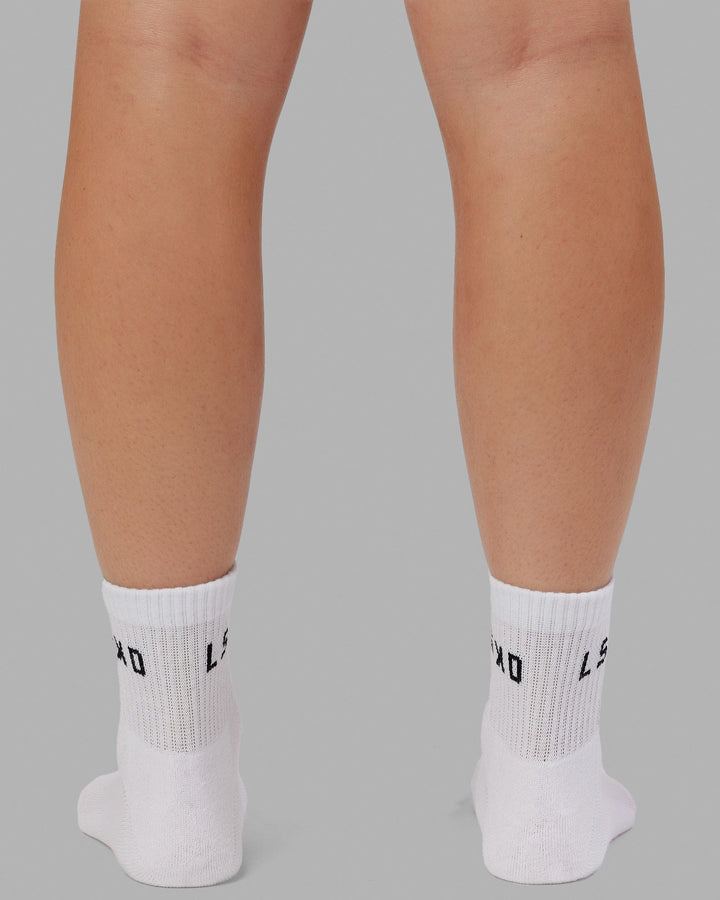 Daily Quarter Crew Socks - White