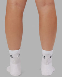 Daily Quarter Crew Sock - White
