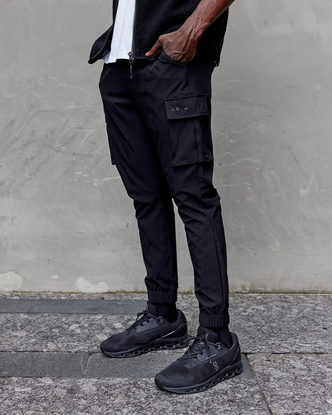 Energy Stretch Performance Cargo Joggers - Black