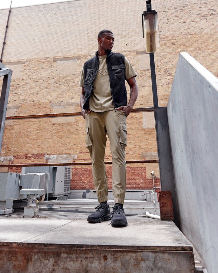 Man wearing Energy Stretch Performance Cargo Joggers - Laurel Oak