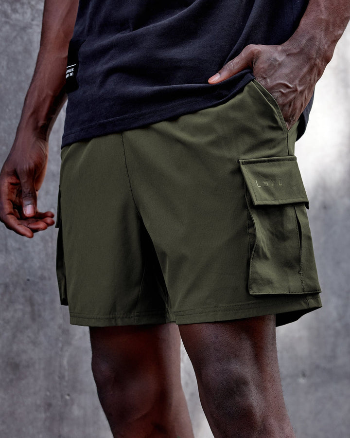 Man wearing Energy Stretch Performance Cargo Short - Forest Night