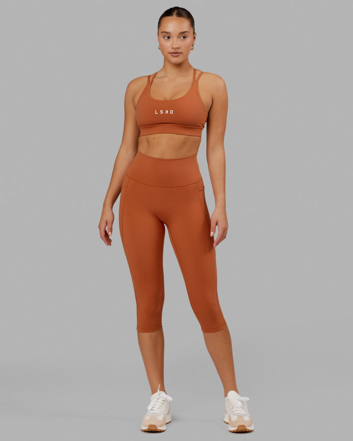 Fusion 3/4 Length Tights - Auburn