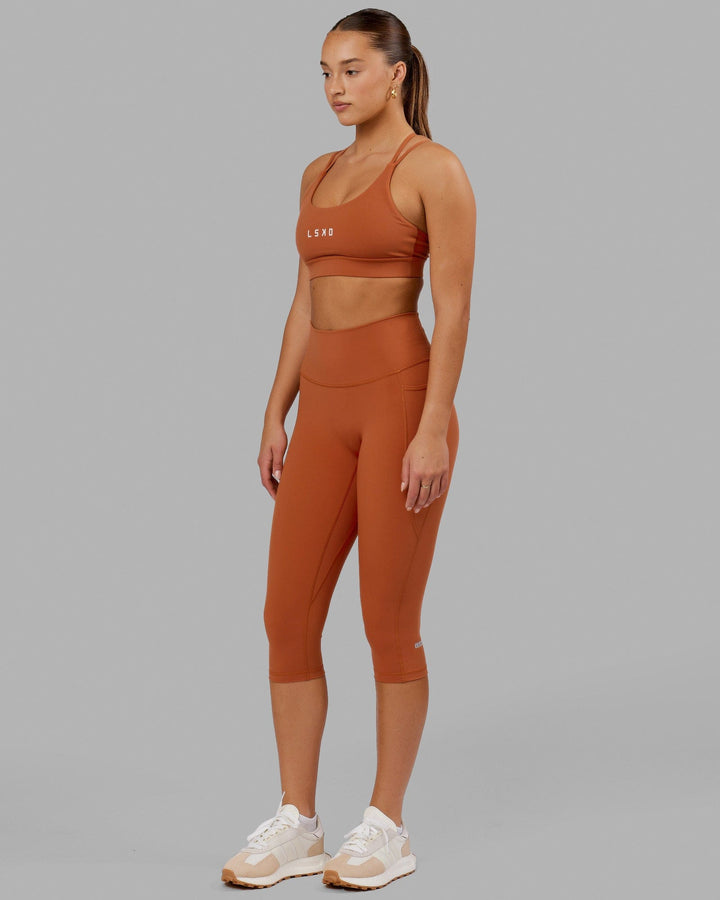 Fusion 3/4 Length Tights - Auburn