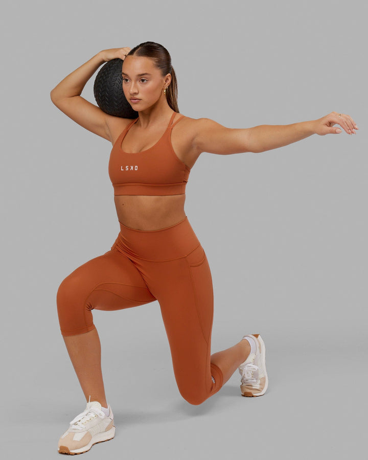 Fusion 3/4 Length Tights - Auburn