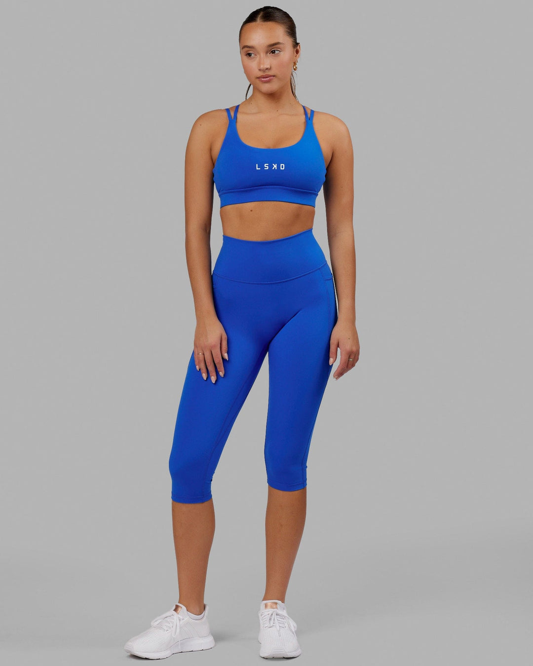 Fusion 3/4 Length Tights - Strong Blue
