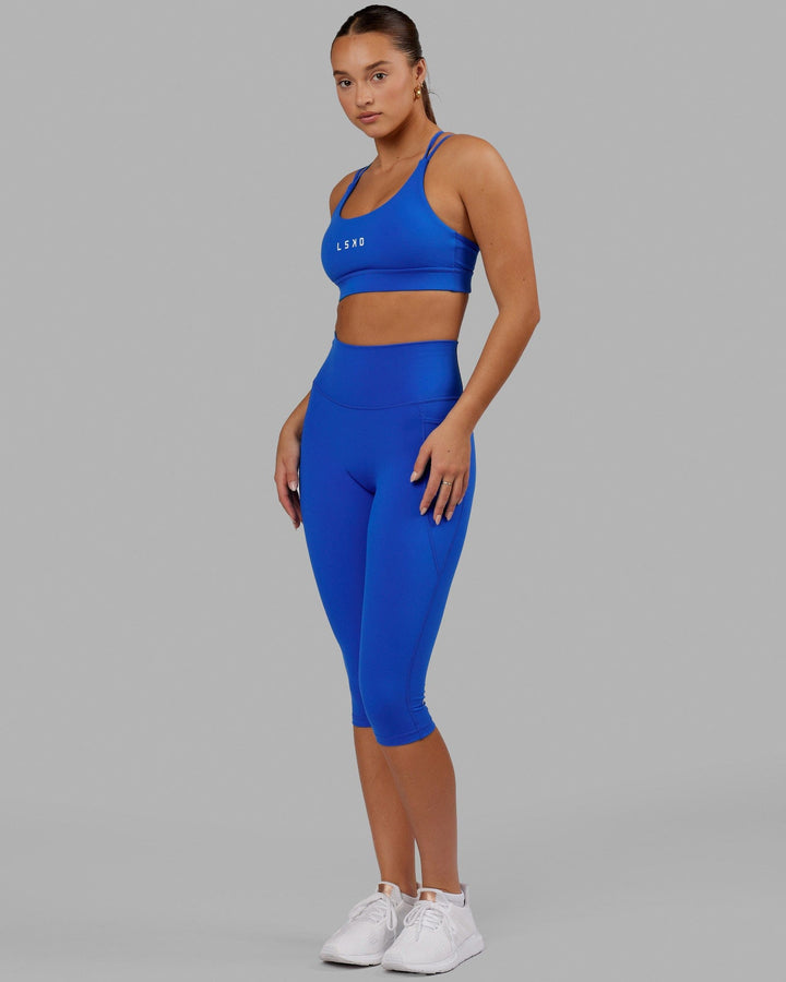 Fusion 3/4 Length Tights - Strong Blue