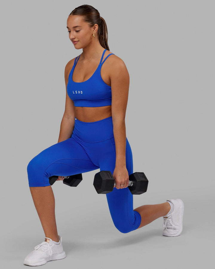 Fusion 3/4 Length Tights - Strong Blue