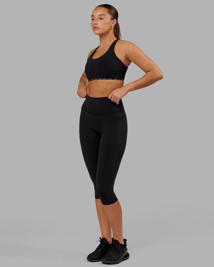Fusion 3/4 Length Tights - Black