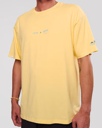Man wearing TGHF X LSKD 26 FLXCotton Oversized Tee - Lemon | Model:Cooper | Size:L | Thumbnail Index: 4