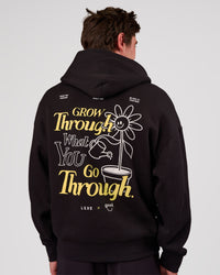 Man wearing TGHF X LSKD 26 Oversized Hoodie - Black | Model:Cooper | Size:L | Thumbnail Index: 2