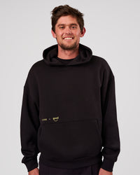Man wearing TGHF X LSKD 26 Oversized Hoodie - Black | Model:Cooper | Size:L | Thumbnail Index: 4