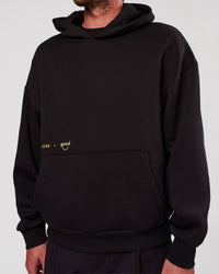 Man wearing TGHF X LSKD 26 Oversized Hoodie - Black | Model:Cooper | Size:L | Thumbnail Index: 6