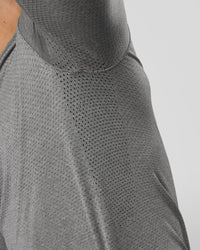 Man wearing AeroFLX+ Seamless Long Sleeve Tee (Set in Sleeve) - Dark Storm/Alloy | Model:Jaiden | Size:L | Thumbnail Index: 10