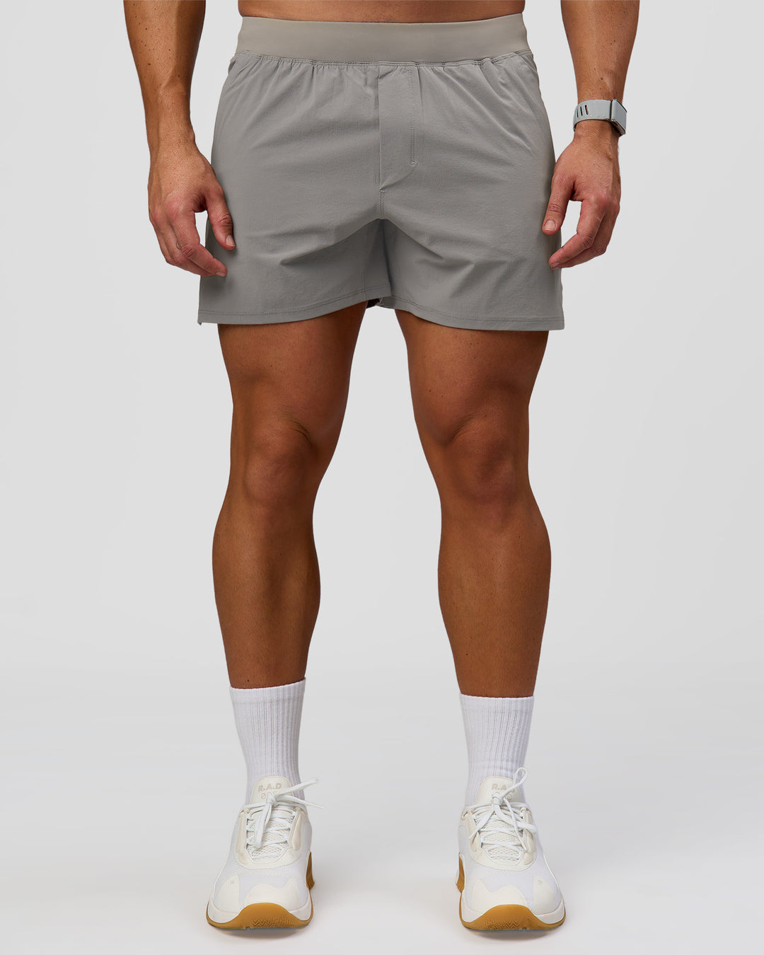 Man wearing Functional Training 5" Short - Storm Front | Model:Jaiden | Size:L - view 4