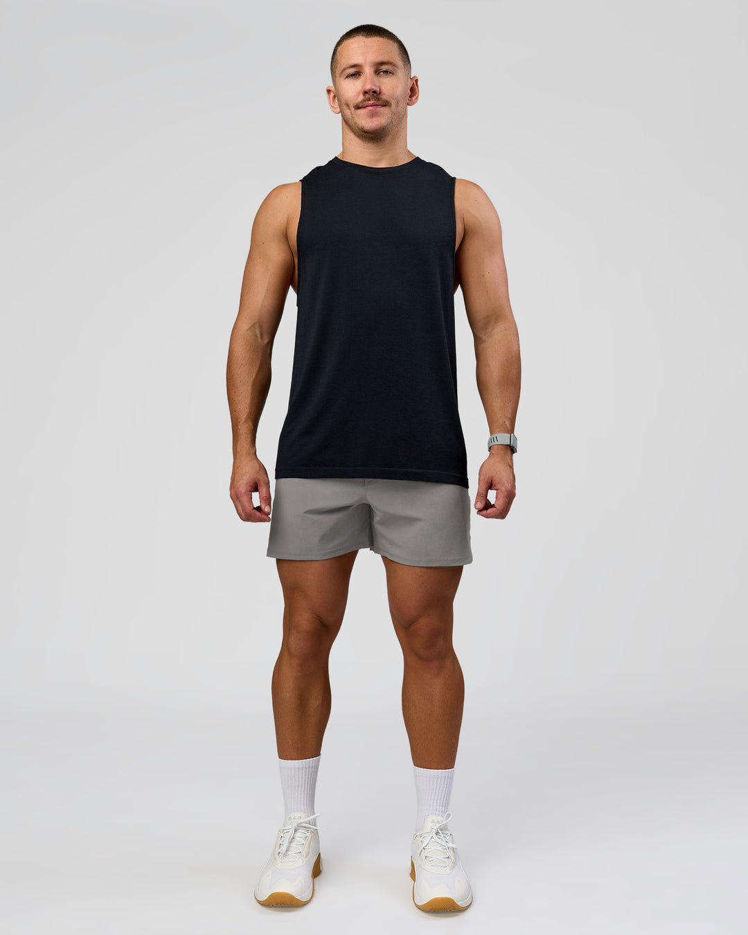 Man wearing Functional Training 5" Short - Storm Front | Model:Jaiden | Size:L - view 7