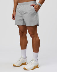 Man wearing Hybrid Lined 5" Short - Alloy | Model:Jaiden | Size:L | Thumbnail Index: 7