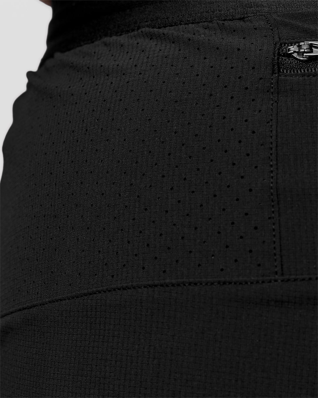 Man wearing Pace 5" Lined Ripstop Short - Black | Model:Jaiden | Size:L - view 8