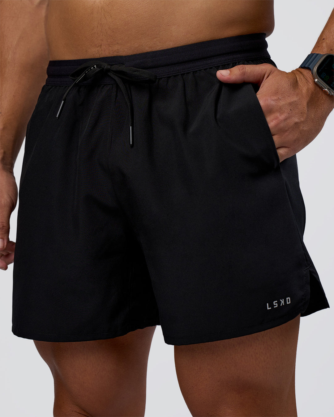 Pace 5" Lined Running Short - Black-Reflective - view 3