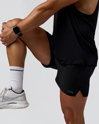 Pace 5" Lined Running Short - Black-Reflective | Thumbnail Index: 1
