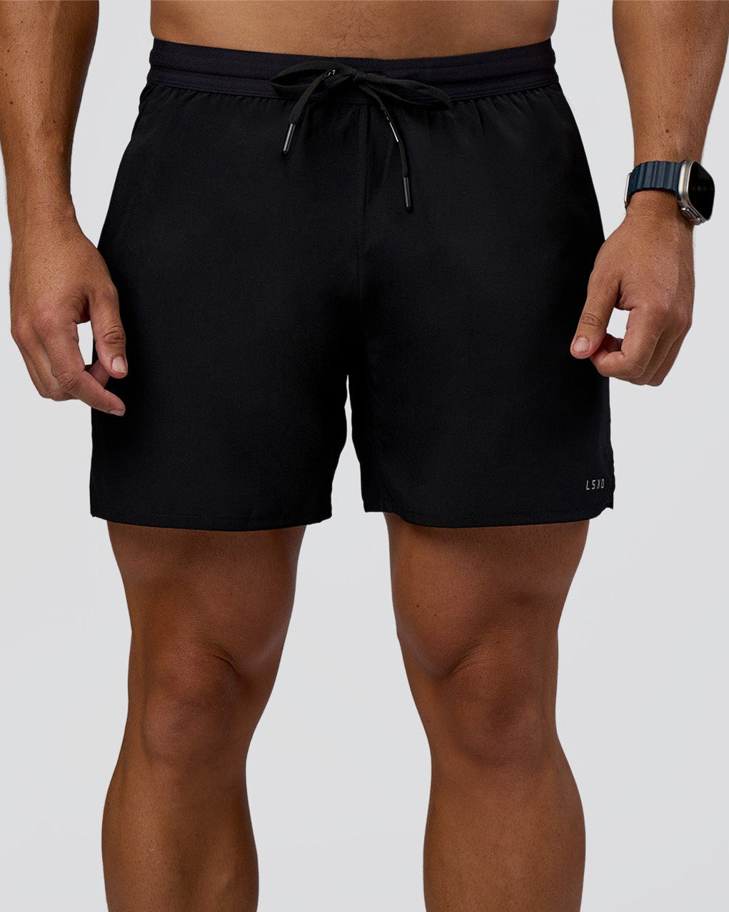 Pace 5" Lined Running Short - Black-Reflective